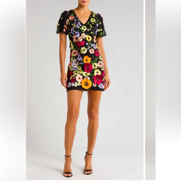 Adelyn Rae Dresses & Skirts - Adelyn Rae 3D Embroidered Floral Sheath Dress NWT